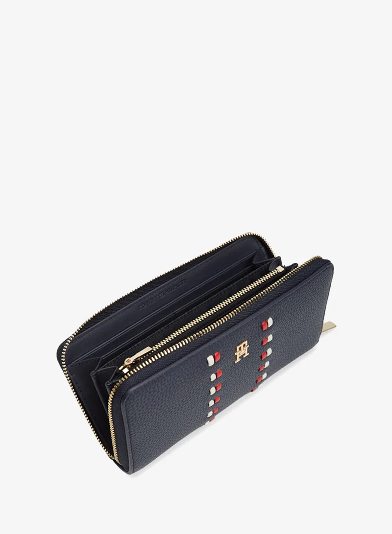 TOMMY HILFIGER  Hilfiger Icon Signature Tape Zip-Around Wallet for Women | Best Price UAE